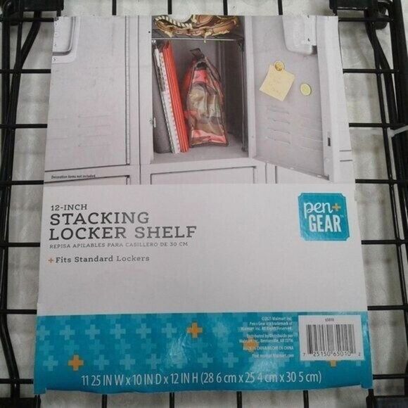 Pen + Gear Wire Stackable Locker Shelf Black 12″H x 10"D x 11.25" W - NEW - Picture 3 of 3